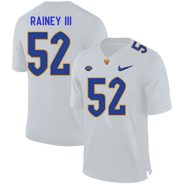 Men #52 Kenny Rainey III Pitt Panthers College Football Jerseys Sale-White